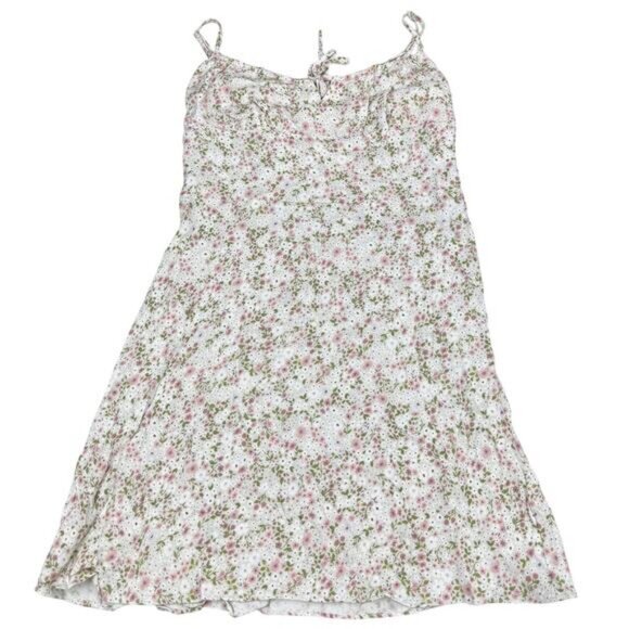 WILFRED Aritzia Bellow Printed Ruched-Bodice Mini Dress Sz 2 Pastel Sage Green - Picture 5 of 9